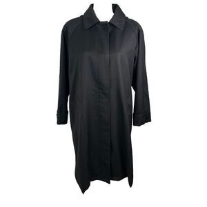 Marvin Richards Vintage Black Wool Trench Coat Womens‎ Size 8 P
